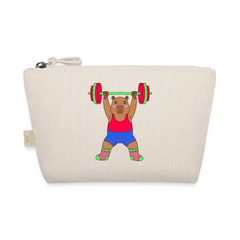 Capybara de gym mignon – Cadeau d'entraînement amusant - Trousse biologique - nature - Devant