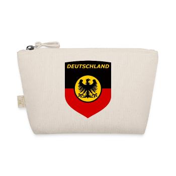 Deutschland Schildflagge mit Adler - Bio-Täschchen - Natur - Vorne