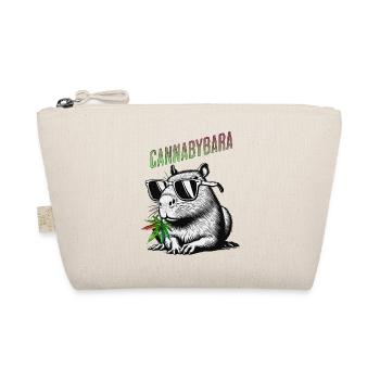 Cannabybara Chill Capybara Cannabis Style - Bio-Täschchen - Natur - Vorne