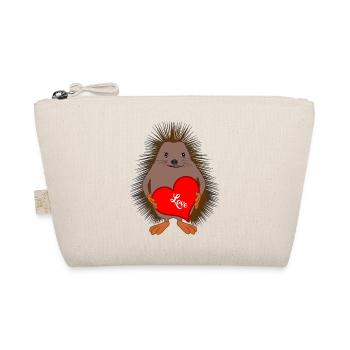 Love Hedgehog – Sweet Heart - Bio-Täschchen - Natur - Vorne