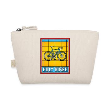 Heiliger Biker Buntglas-Fahrrad - Bio-Täschchen - Natur - Vorne