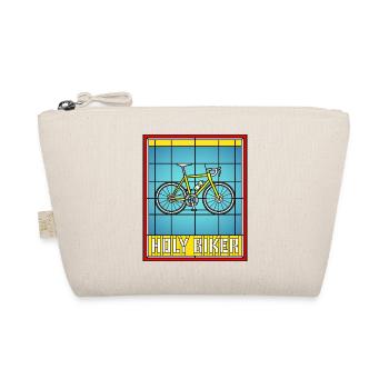 Heiliger Biker Buntglas-Fahrrad - Bio-Täschchen - Natur - Vorne