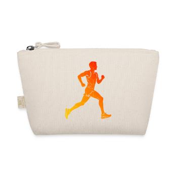 Marathonlaufen Geschenkidee für ein Marathonläufer - Bio-Täschchen - Natur - Vorne