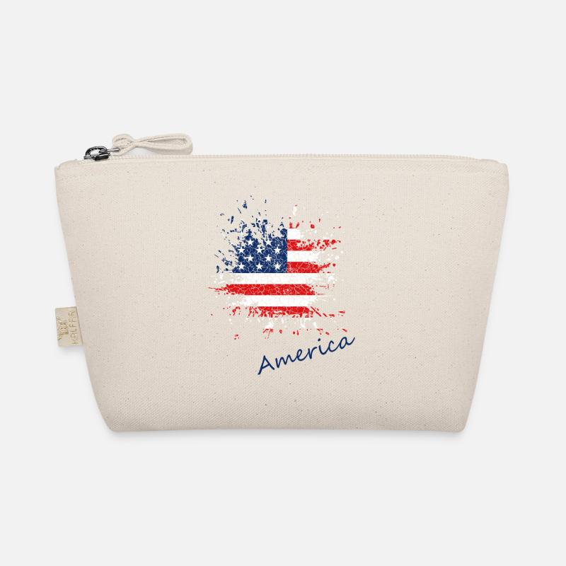 Impression d’art éclaboussée du drapeau américain Trousse biologique