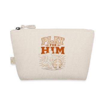 Games for Him Christian Football Faith - Organic Pouch - nature - Front
