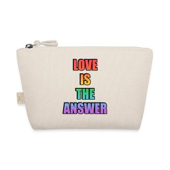 Liebe ist die Antwort auf Regenbogen-LGBT-Stolz - Bio-Täschchen - Natur - Vorne