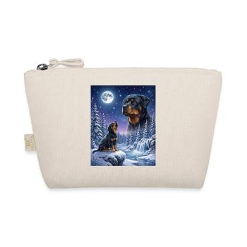 Howling to the Moon Meme Hund Rottweiler - Bio-Täschchen - Natur - Vorne