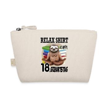 Relaxed Sloth zum 18. Geburtstag Faultier - Bio-Täschchen - Natur - Vorne