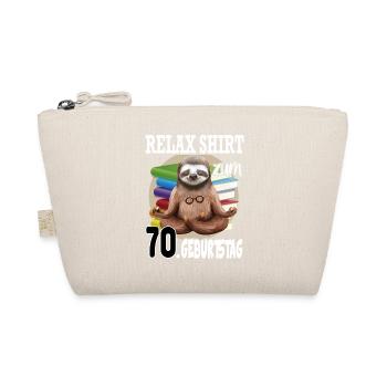 Relax Faultier Geburtstag 70 Jahre Sloth Lustig - Bio-Täschchen - Natur - Vorne
