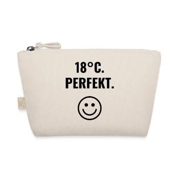 18°C. Perfekt. - Bio-Täschchen - Natur - Vorne