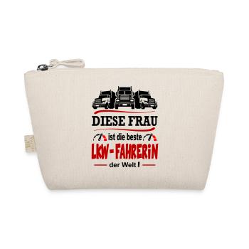 Beste LKW Fahrerin der Welt Lastkraftwagen Frau - Bio-Täschchen - Natur - Vorne