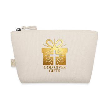 Gott gibt Gaben – Gold - Bio-Täschchen - Natur - Vorne
