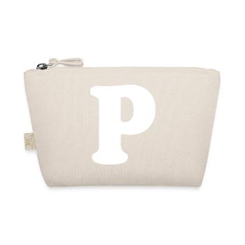 Large P Style Print | Letter P | P Logo - Organic Pouch - nature - Front