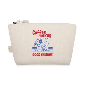 Kaffee macht gute Freunde – Katzen & Häschen - Bio-Täschchen - Natur - Vorne