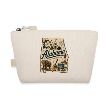 Vintage-Alabama State Pride Illustrated-Aufkleber - Bio-Täschchen - Natur - Vorne