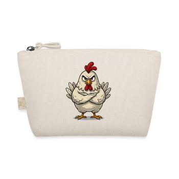 Wütendes Huhn Vintage Cartoon T-Shirt - Bio-Täschchen - Natur - Vorne