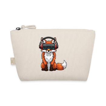 Fuchs VR Gamer Virtual Reality Comic Cool - Bio-Täschchen - Natur - Vorne