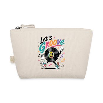 Let's Groove Schallplatte Retro Musik Design   - Bio-Täschchen - Natur - Vorne