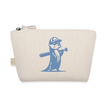 Otter Baseball Silhouette - Bio-Täschchen - Natur - Vorne
