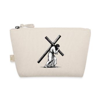 Silhouette du chemin de croix en noir et blanc - Trousse biologique - nature - Devant