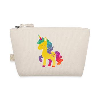 Rainbow Unicorn Cartoon Design - Organic Pouch - nature - Front
