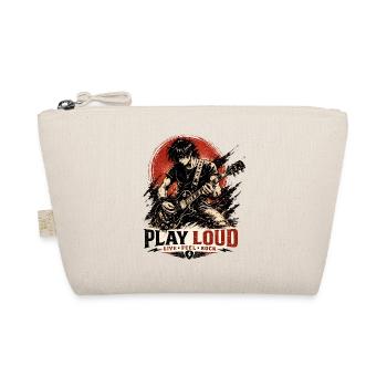 Play Loud Guitar Motif - Organic Pouch - nature - Front