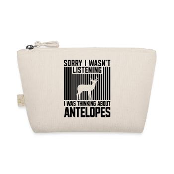 Antelope Funny Animal Saying Humor Safari - Organic Pouch - nature - Front