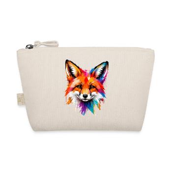 Bunter Fuchs mit Farbklecksen - Bio-Täschchen - Natur - Vorne
