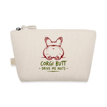 Corgi Butt Humor Shirt - Organic Pouch - nature - Front