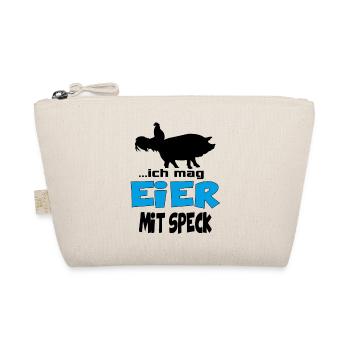 Ich mag Eier mit Speck Huhn Schwein Bauer Tiere - Bio-Täschchen - Natur - Vorne