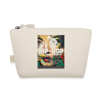 Hip Hop Graffiti Portrait with Bicycle - Organic Pouch - nature - Front