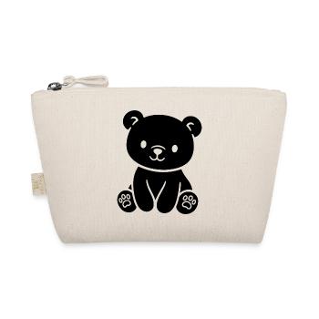 Cute teddy bear for babies and toddlers - Organic Pouch - nature - Front