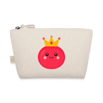 Kawaii Tomato with Crown – Sweet Queen Design - Organic Pouch - nature - Front