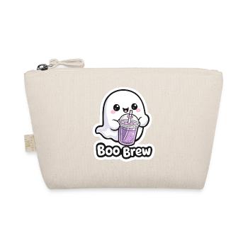 Kawaii Boo Brew Ghost - Organic Pouch - nature - Front