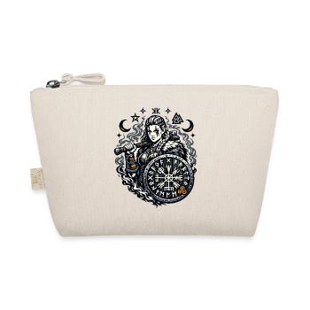 Viking Kämpfer mit Runen Schild - Bio-Täschchen - Natur - Vorne