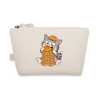 Katze Pancakes Sirup Lustiger Cartoon - Bio-Täschchen - Natur - Vorne