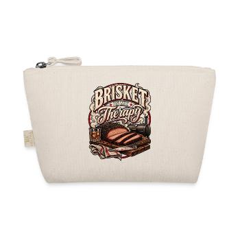 Brisket Is My Therapy – Vintage BBQ Design - Bio-Täschchen - Natur - Vorne