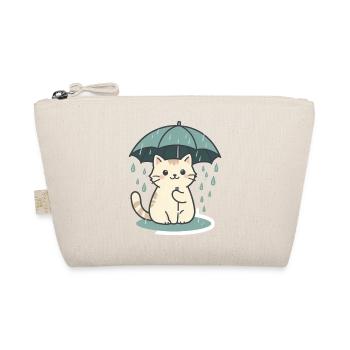 Umbrella Cat – Cosy Rain Day - Bio-Täschchen - Natur - Vorne