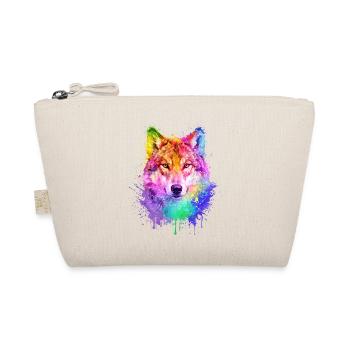 Wolf Aquarell Illustration - Bio-Täschchen - Natur - Vorne