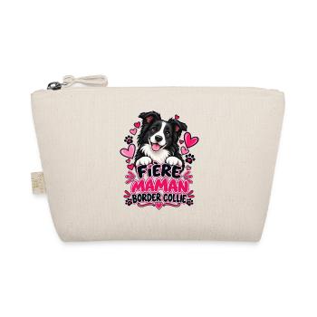 Stolze Border Collie Mama - Bio-Täschchen - Natur - Vorne