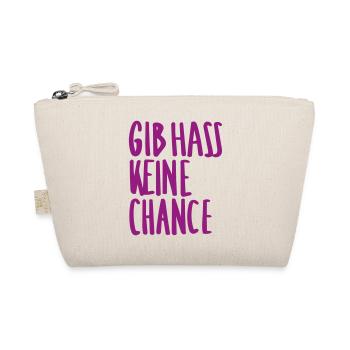 Gib Hass Keine Chance - Bio-Täschchen - Natur - Vorne