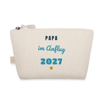 Papa im Anflug 2027 Baby unterwegs - Bio-Täschchen - Natur - Vorne