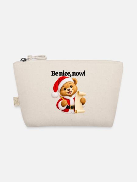 Der Weihnachtsteddybär - Bio-Täschchen - Natur