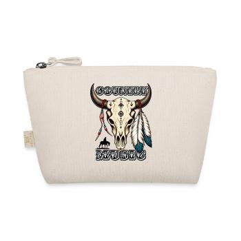 Country Music – Western Bull Skull - Bio-Täschchen - Natur - Vorne