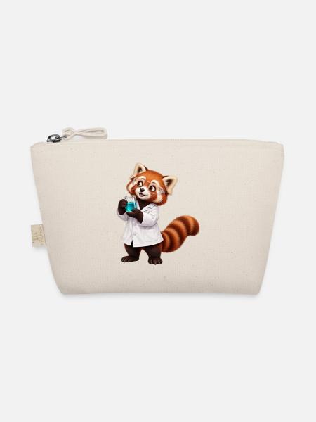 Roter Panda-Wissenschaftler mit Becher - Bio-Täschchen - Natur