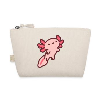 Niedlicher pinker Axolotl - Bio-Täschchen - Natur - Vorne