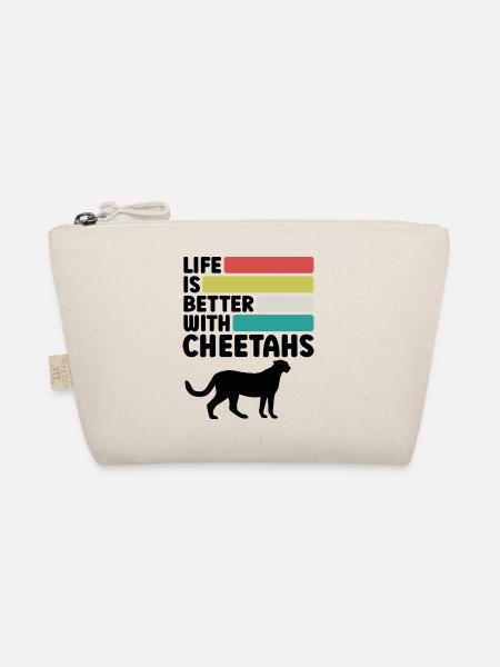 Life Is Better With Cheetahs - Bio-Täschchen - Natur