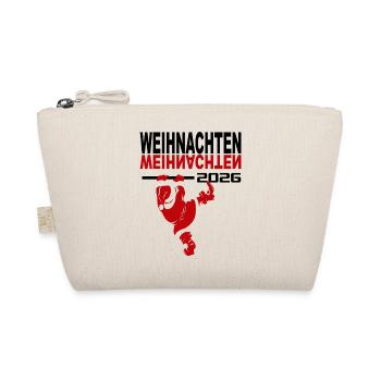 Weihnachten Weihnachtsmann Santa Claus 2026 Baby - Bio-Täschchen - Natur - Vorne