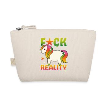 Regenbogen Einhorn - Bio-Täschchen - Natur - Vorne