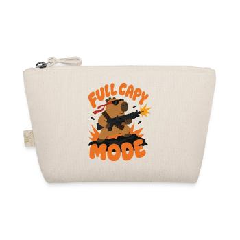 Capybara Action – Full Capy Mode - Bio-Täschchen - Natur - Vorne